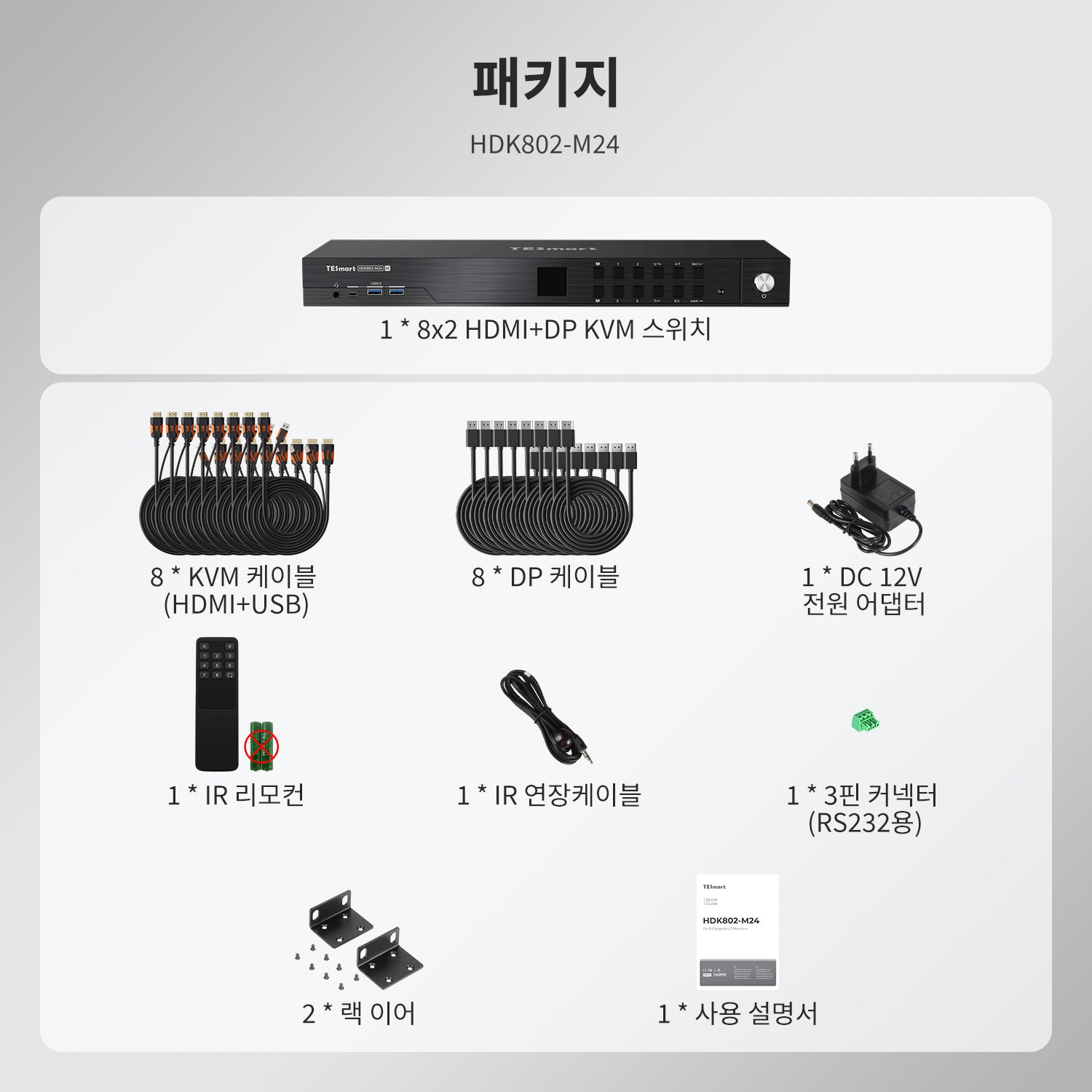 HDMI 2.1 및 DP 1.4 듀얼 8K60Hz KVM 스위치 (8대의 PC 및 2대의 모니터용), ADI 칩, EDID, VRR, FVA, ALLM 및 Dynamic HDR 탑재