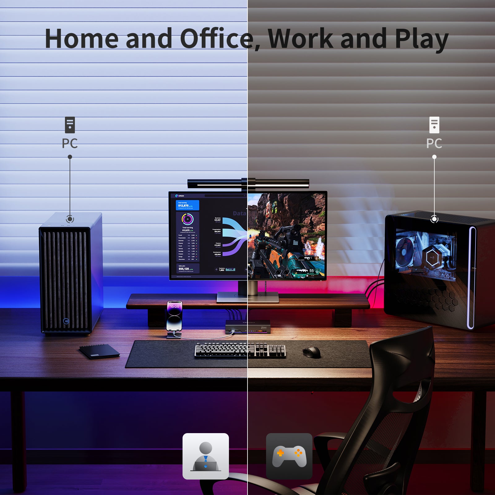 8K60Hz HDMI 2.1 2x1 KVM 스위치 프로 허브, 2대의 PC용, EDID 에뮬레이션, 기가비트 LAN, 듀얼 충전 및 USB 3.2 Gen 1 지원
