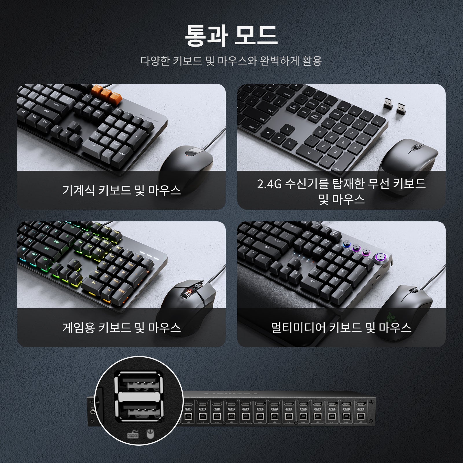 16포트 HDMI KVM 스위치 4K30Hz 지원 RS232/LAN, 더 넓은 호환성 및 안정성을 위한 업그레이드