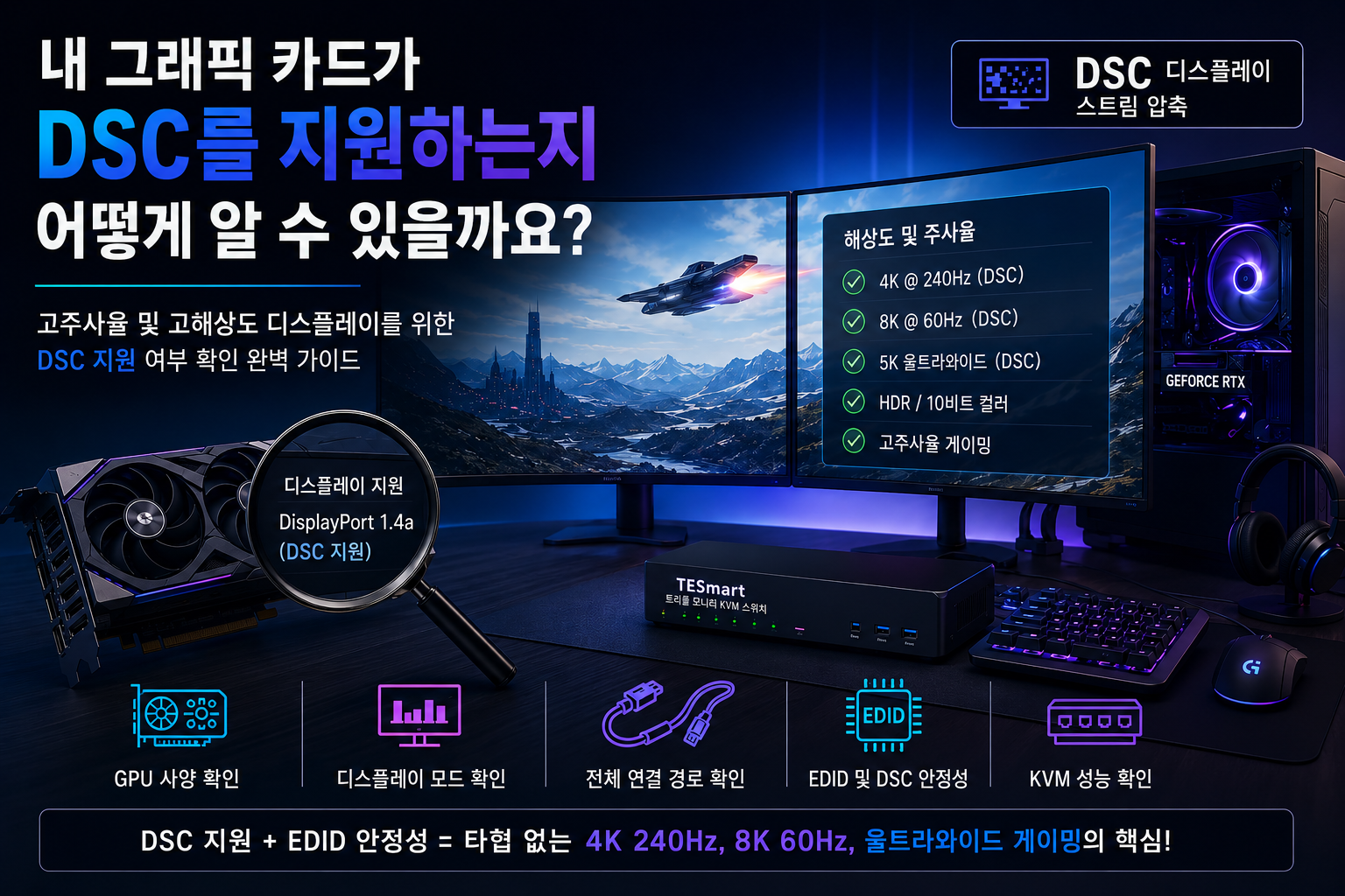 내 그래픽 카드가 DSC를 지원하는지 어떻게 알 수 있나요?