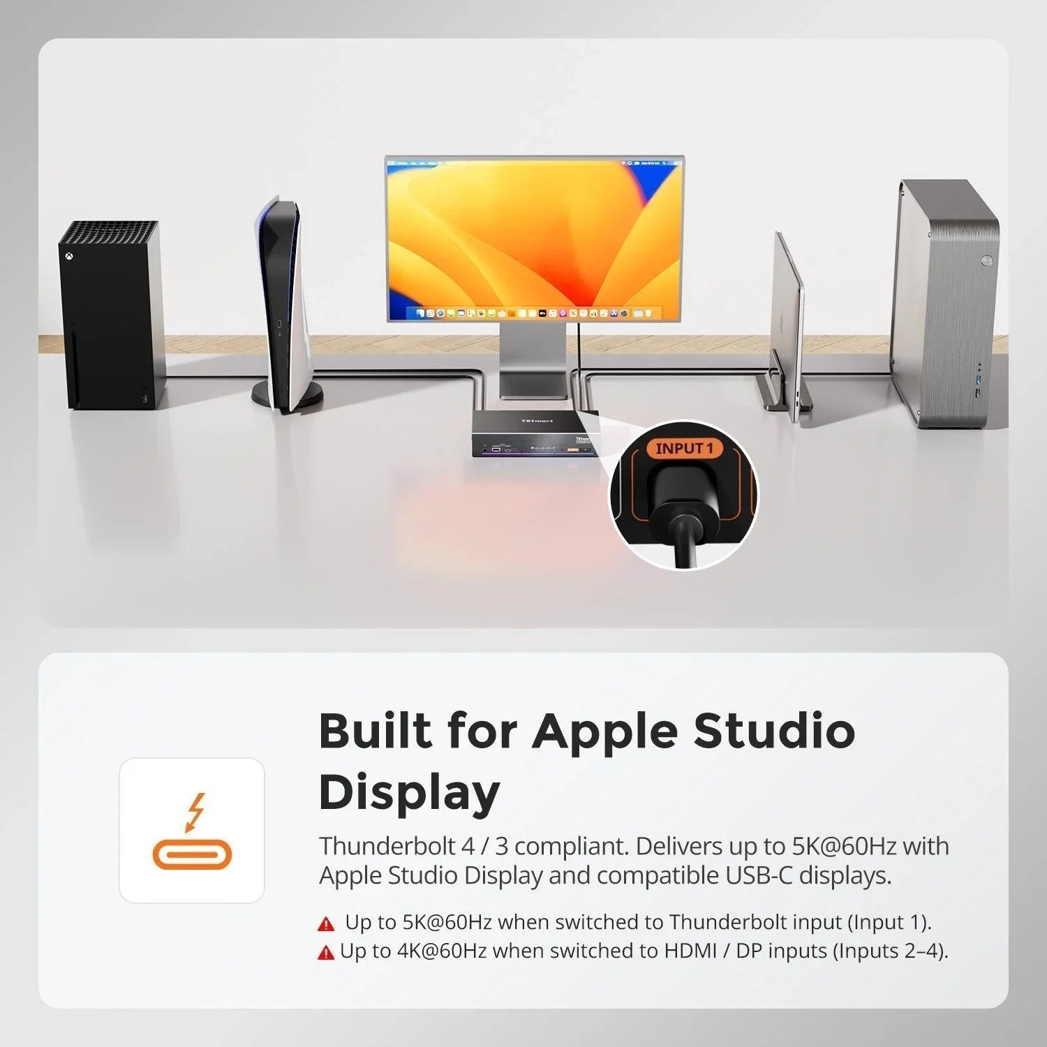Apple Studio Display에 PS5·Nintendo Switch 연결하기: 다중 장치 데스크 환경 구축 방법