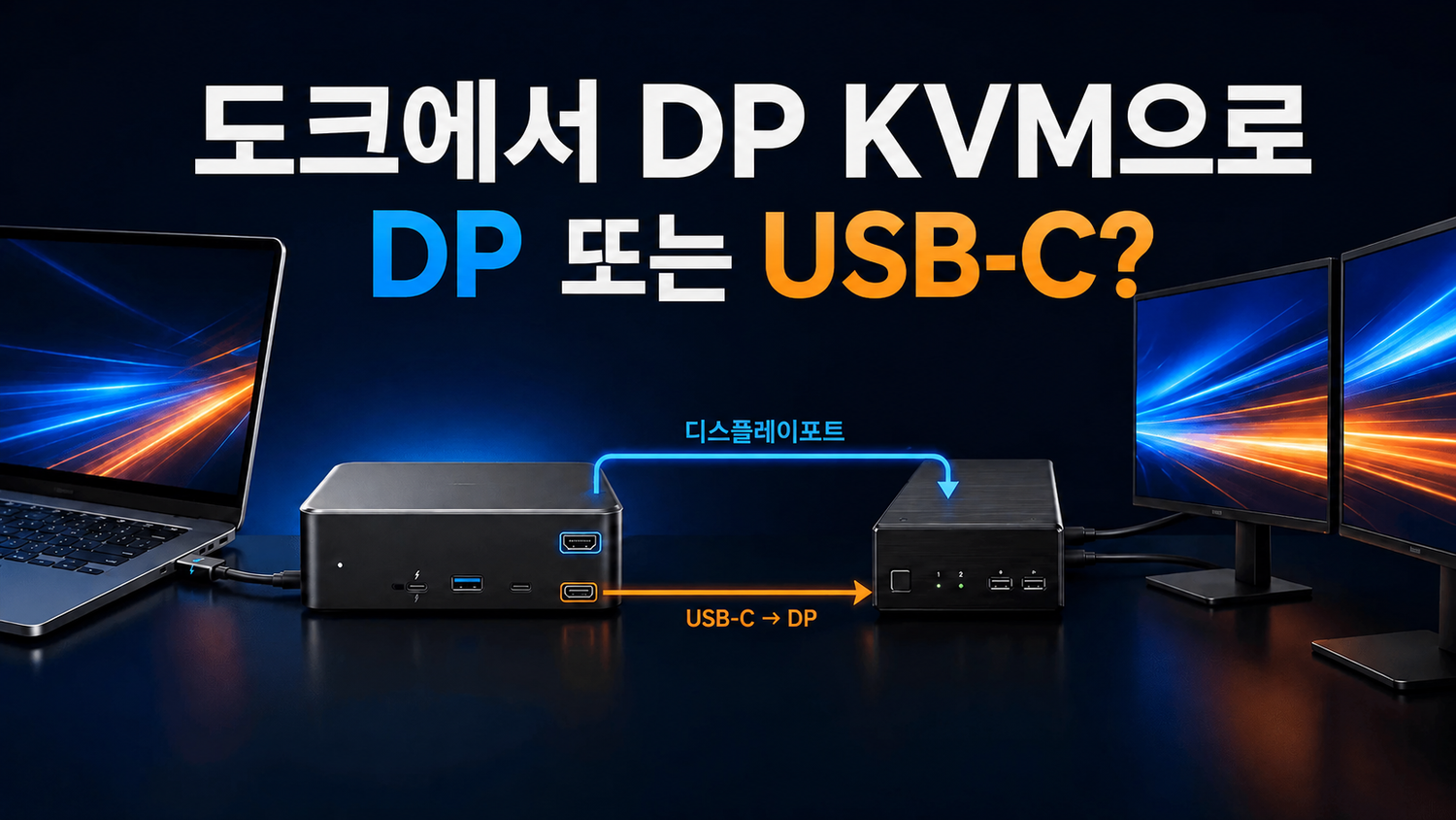 DisplayPort KVM with a Dock Compatible with Thunderbolt 5: Which Video Output Should You Actually Use?