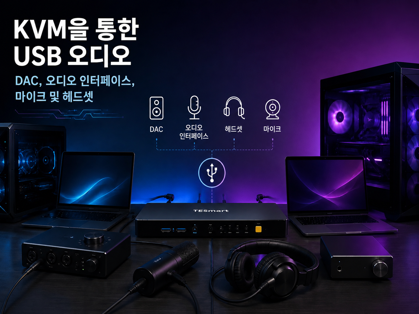 KVM 스위치에서 USB 오디오 인터페이스나 DAC를 사용할 수 있을까?