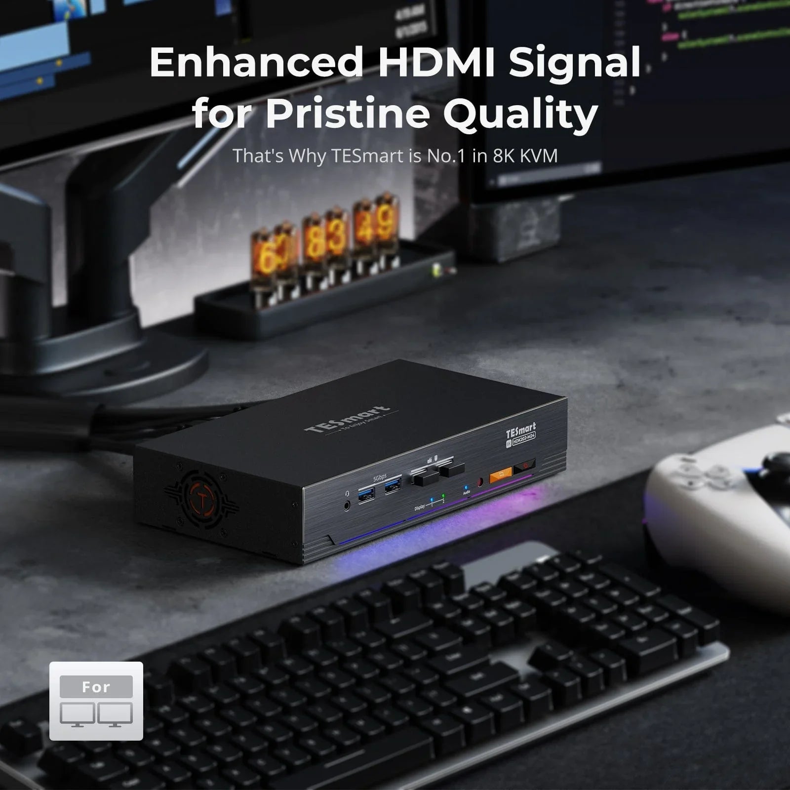 2026년 듀얼 모니터 게이밍 KVM 추천: TESmart HDK202-M24로 고주사율 셋업 완성하기