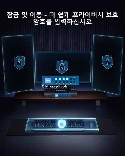 TESmart 4포트 4:3 트리플 모니터 HDMI KVM 스위치 – HDMI 4K60Hz, USB 3.0 허브, 헤드셋 및 오디오 지원 | TESmart Korea