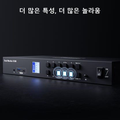 TESmart 4포트 4:2 듀얼 모니터 HDMI KVM 스위치 키트 – 4K60Hz, USB 3.0 허브, 오디오 I/O 지원 | TESmart Korea