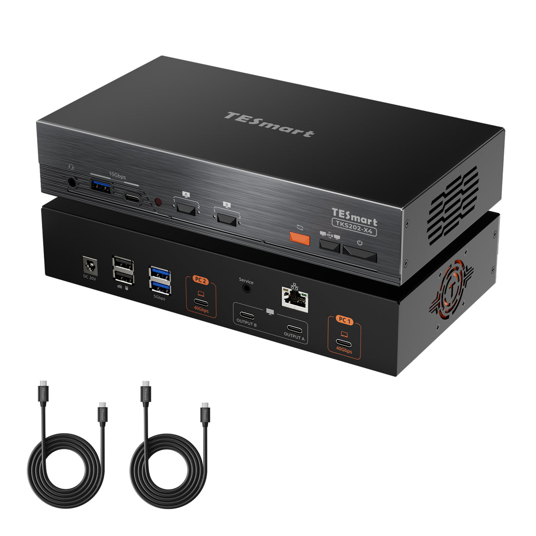 2-포트 듀얼 모니터 KVM for Apple Studio Display – 최대 5K@60Hz, Thunderbolt™ 4 기기와 호환