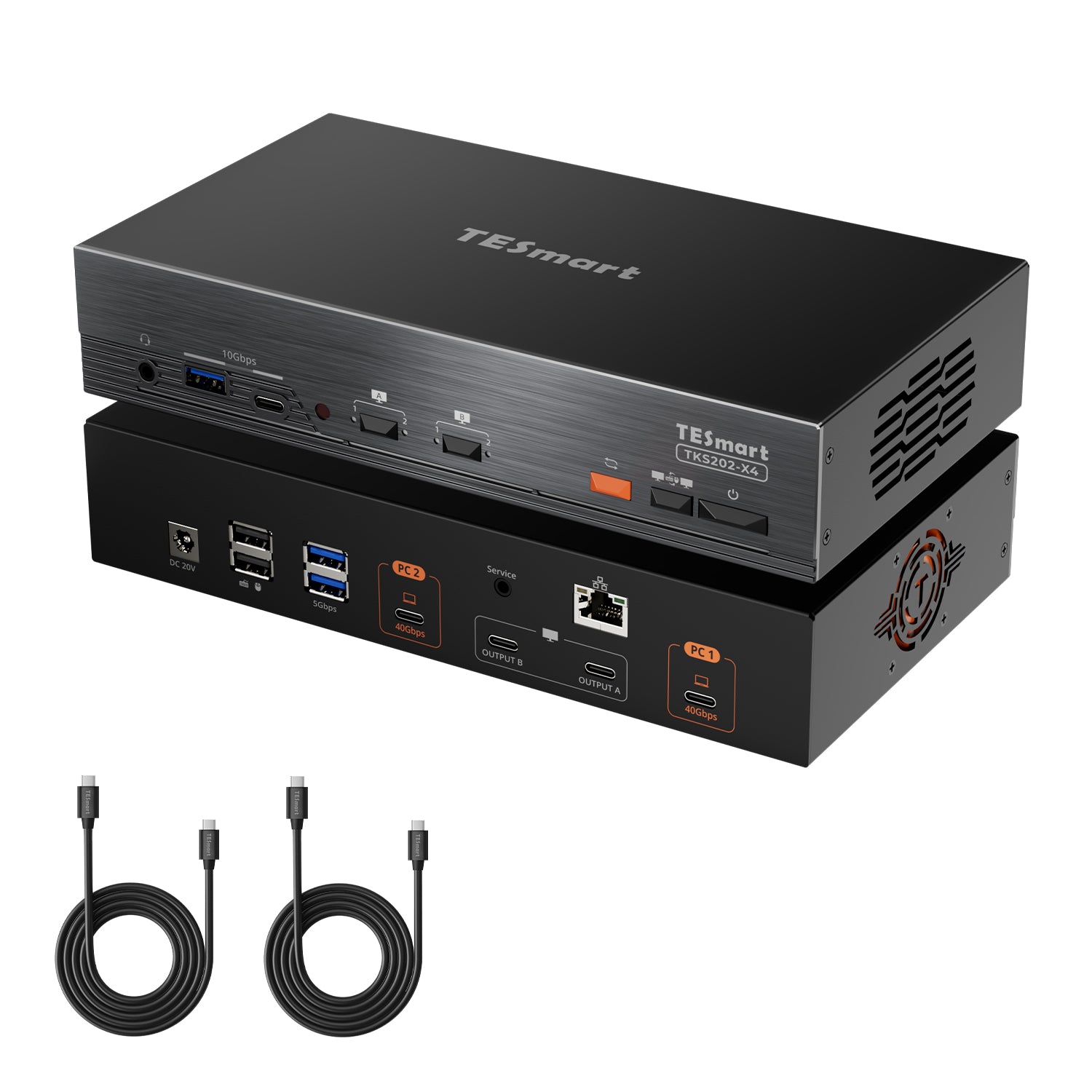 2-포트 듀얼 모니터 KVM for Apple Studio Display – 최대 5K@60Hz, Thunderbolt™ 4 기기와 호환