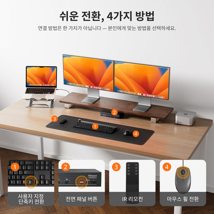 2-포트 듀얼 모니터 KVM for Apple Studio Display – 최대 5K@60Hz, Thunderbolt™ 4 기기와 호환