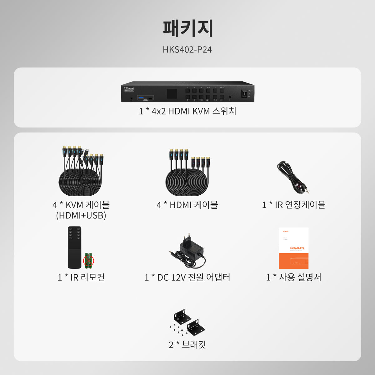 TESmart 4포트 4:2 듀얼 모니터 HDMI KVM 스위치 키트 – 4K60Hz, USB 3.0 허브, 오디오 I/O 지원 | TESmart Korea