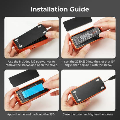 TBE-X5Max USB4 80Gbps PCIe 5.0 NVMe SSD 인클로저 · Thunderbolt 5/4/3 및 USB 3.x 호환 · 최대 7000 MB/s