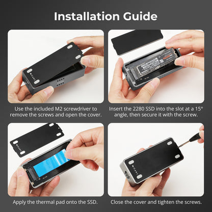 TBE-X5Pro USB4 80 Gbps PCIe 5.0 NVMe SSD 인클로저 · Thunderbolt 5/4/3 호환 · 최대 7000 MB/s