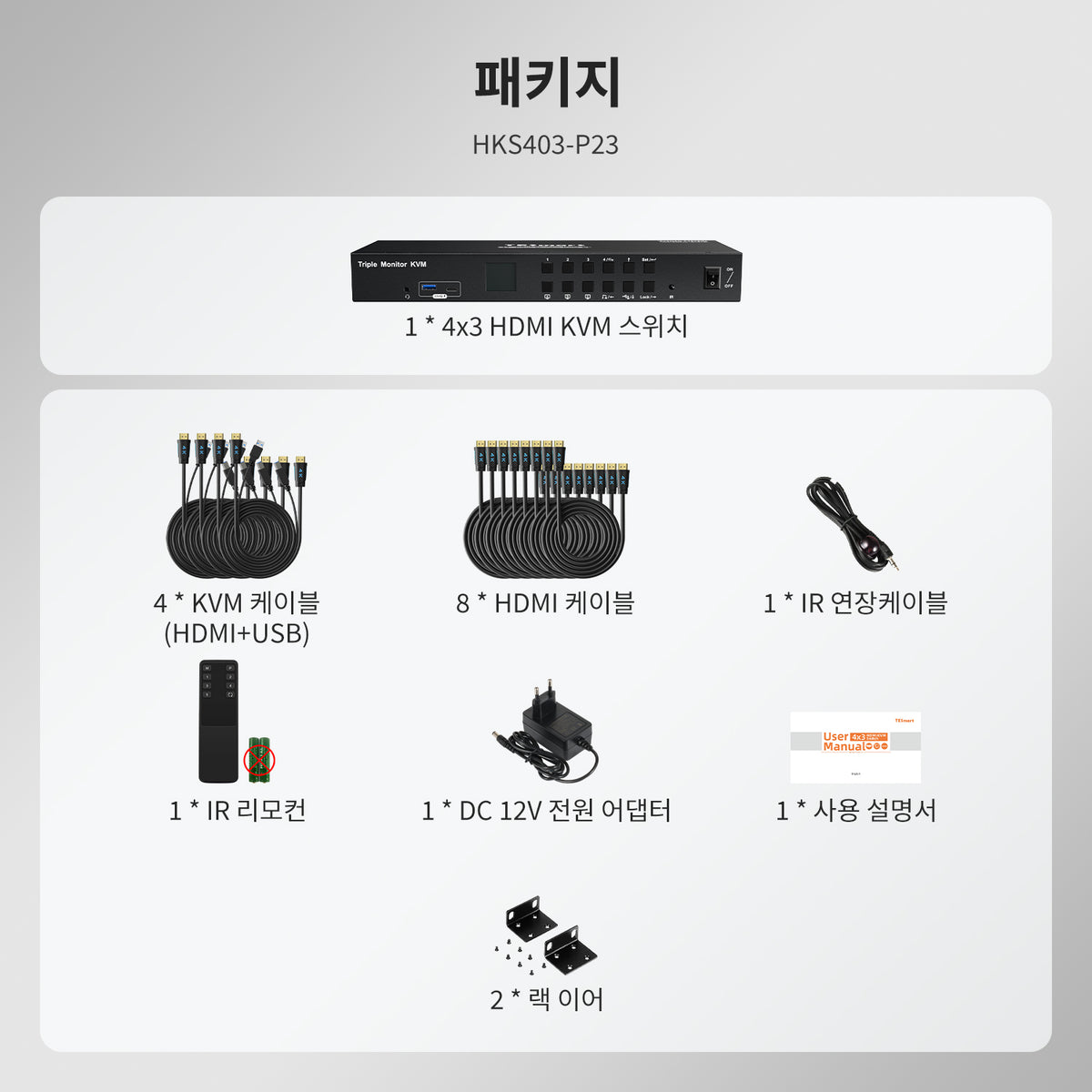 TESmart 4포트 4:3 트리플 모니터 HDMI KVM 스위치 – HDMI 4K60Hz, USB 3.0 허브, 헤드셋 및 오디오 지원 | TESmart Korea