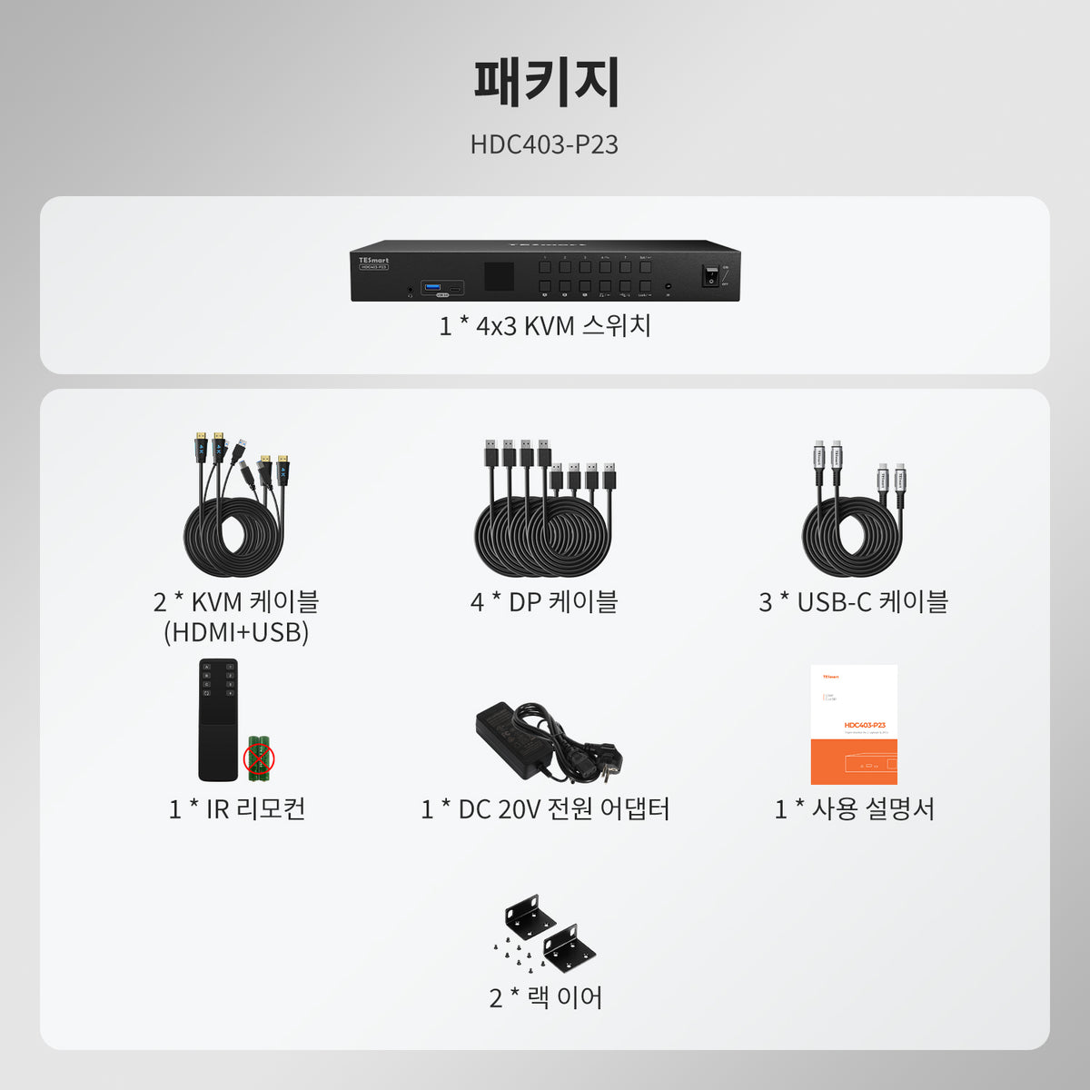 TESmart 4포트 4:3 트리플 모니터 MST KVM 도킹 스테이션 키트 – 4K60Hz, 4xUSB3.0포트 포함,LAN 포트 및 EDID 지원 | TESmart Korea