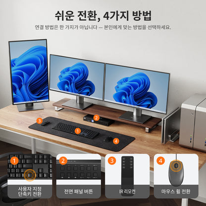 TESmart 4포트 4:3 트리플 모니터 MST KVM 도킹 스테이션 키트 – 4K60Hz, 4xUSB3.0포트 포함,LAN 포트 및 EDID 지원 | TESmart Korea