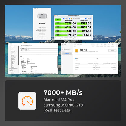 TBE-X5Pro USB4 80 Gbps PCIe 5.0 NVMe SSD 인클로저 · Thunderbolt 5/4/3 호환 · 최대 7000 MB/s