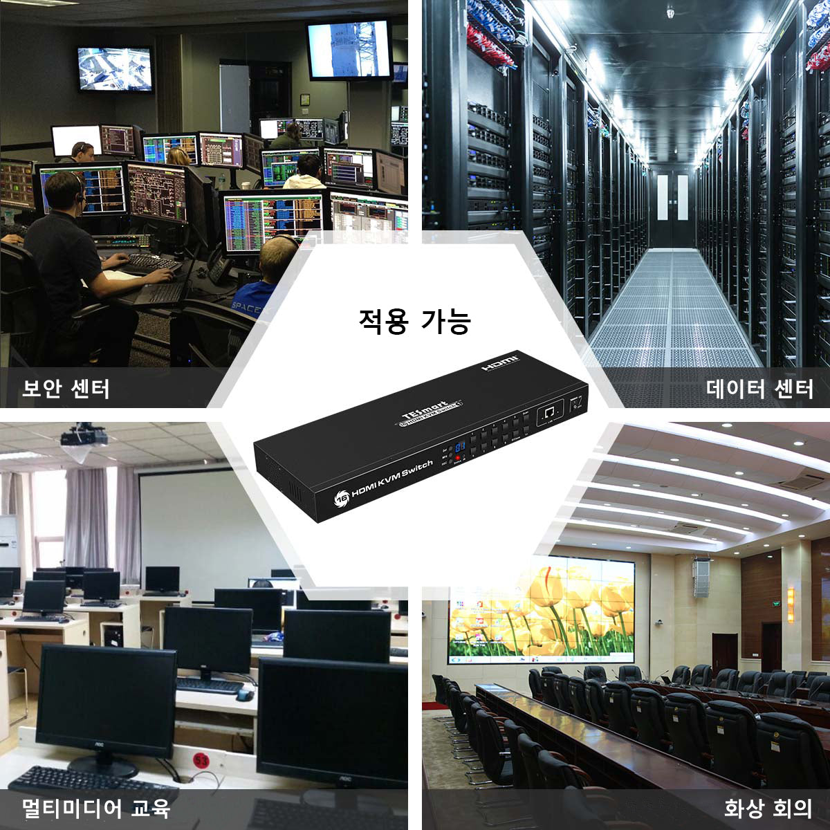 TESmart 16포트 16:1 HDMI KVM 스위치 – 4K30Hz , RS232/LAN 포트 지원 | TESmart Korea