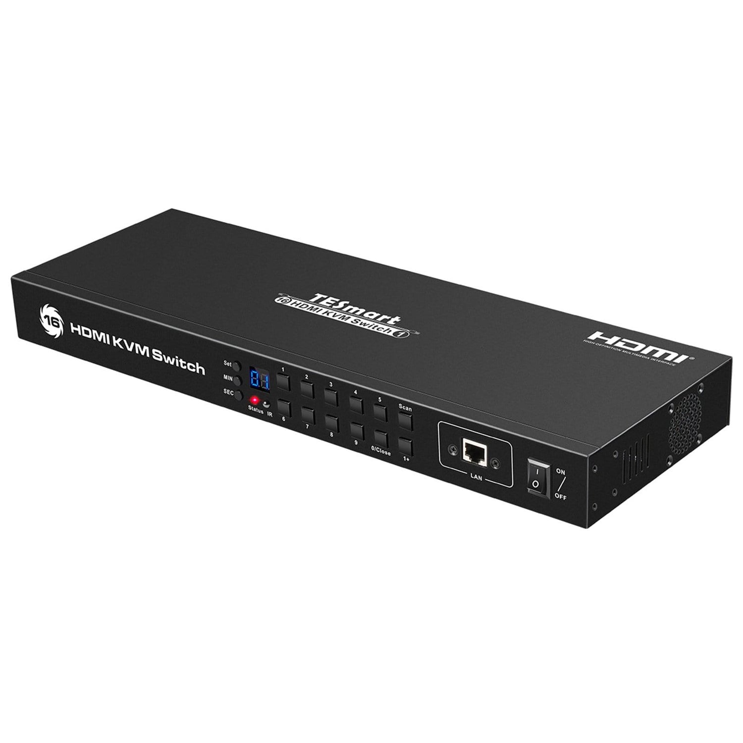 TESmart 16포트 16:1 HDMI KVM 스위치 – 4K30Hz , RS232/LAN 포트 지원 | TESmart Korea