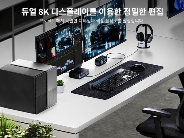 ほぼ新品】8K対応デュアルモニターKVM｜TEsmart HKS202-M24 富士通 WEB