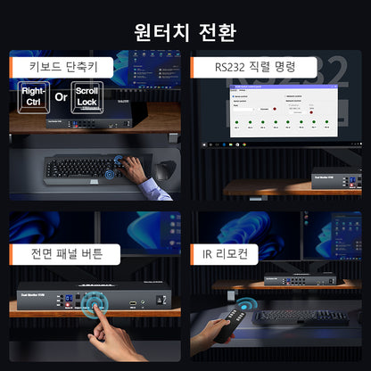 TESmart 4포트 4:2 듀얼 모니터 HDMI KVM 스위치 키트 – 4K30Hz, EDID 포함 | TESmart Korea