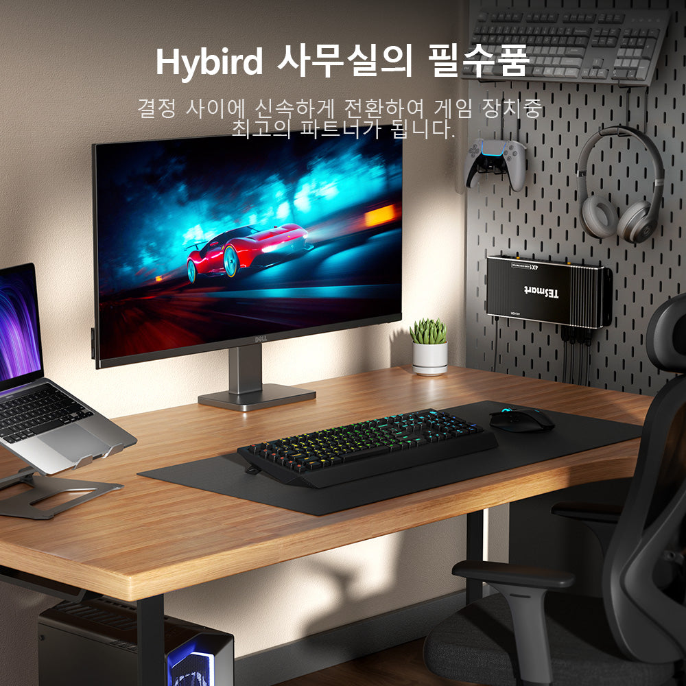 TESmart B 시리즈 4포트 4:1 싱글 모니터 HDMI KVM 스위치 키트 – 4K60Hz,EDID 포함 | TESmart Korea