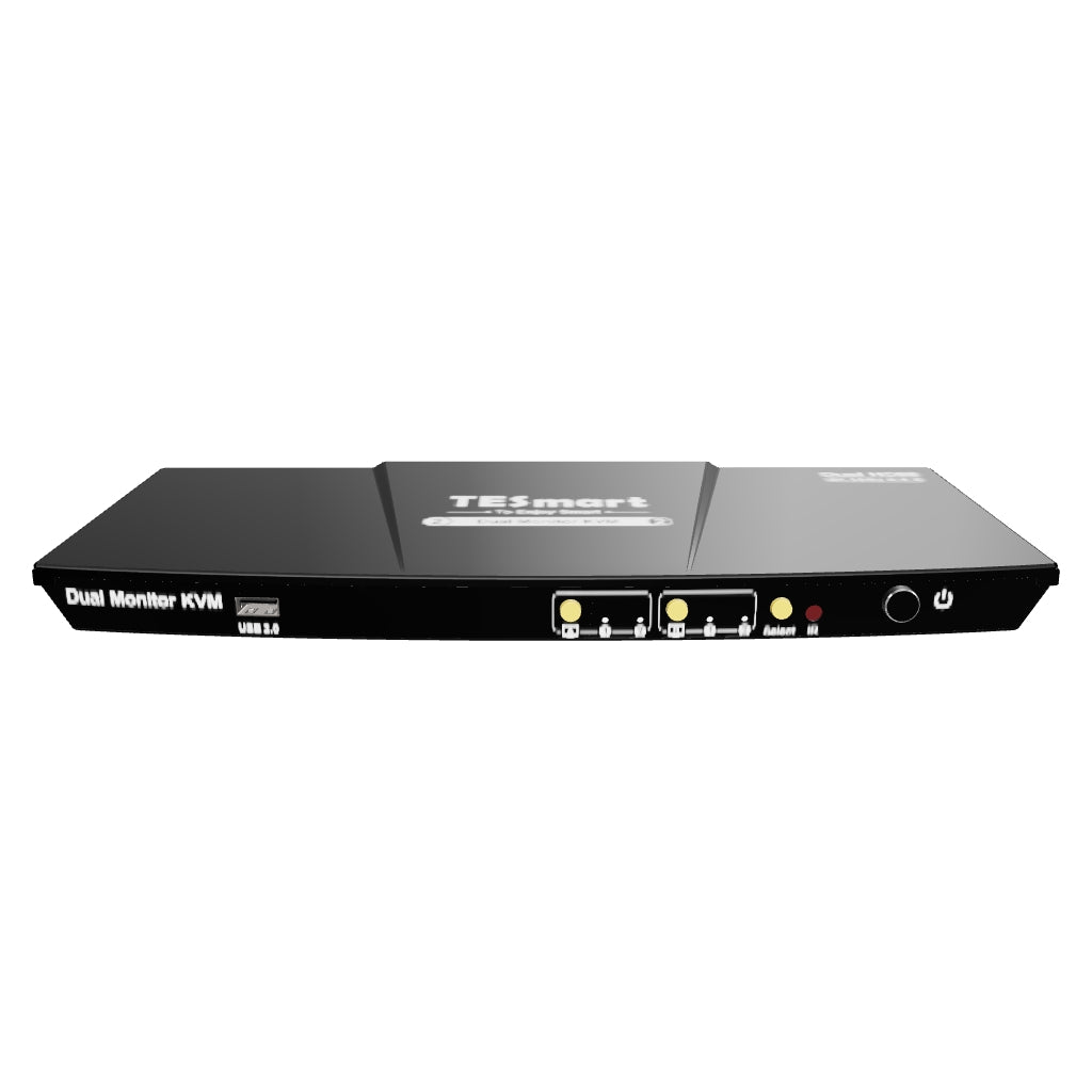 TESmart 2포트 2:2 듀얼 모니터 HDMI KVM 스위치 – 4K30Hz, USB 2.0 허브, 오디오 I/O 지원 | TESmart Korea