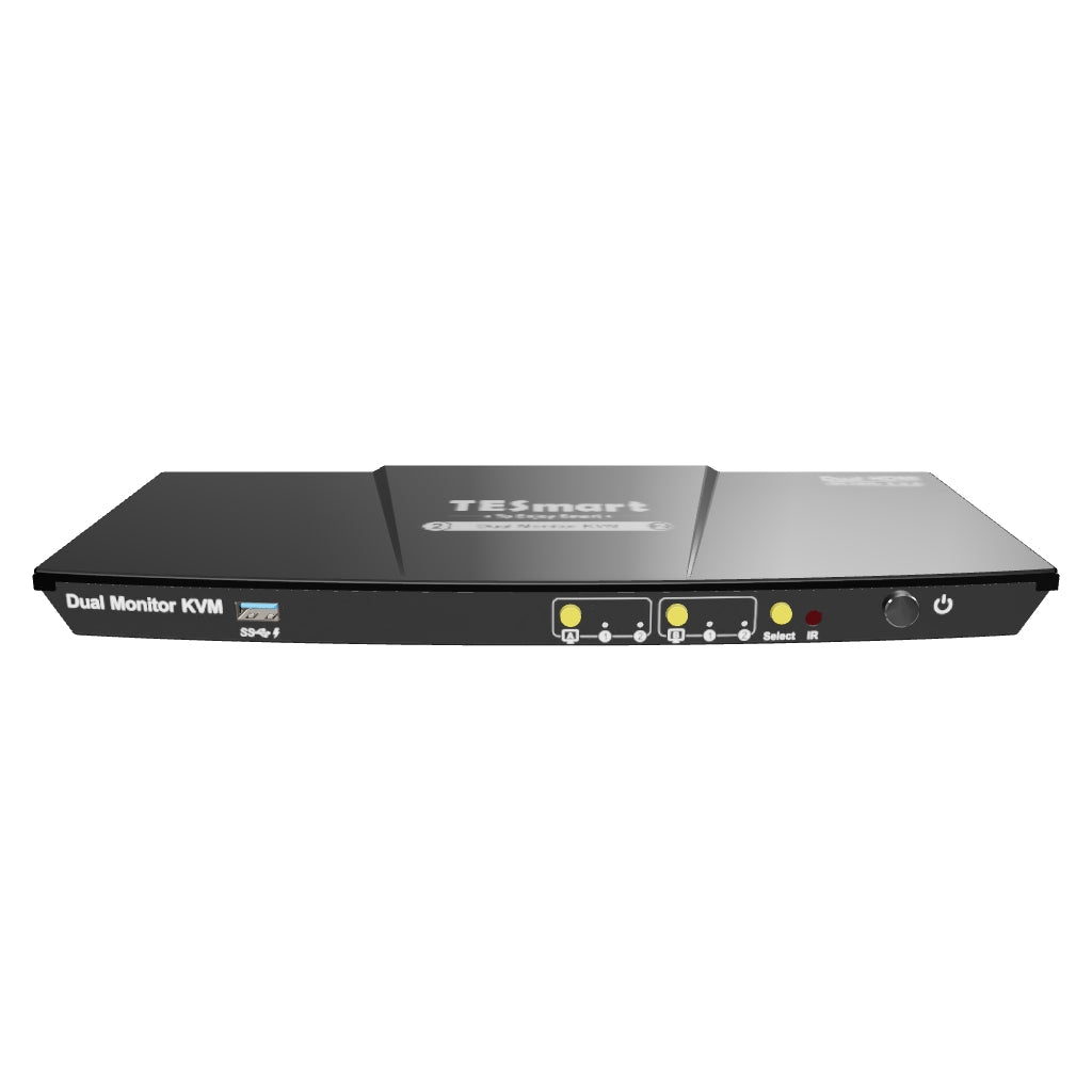 TESmart 2포트2:2 듀얼 모니터 HDMI KVM 스위치 – 4K60Hz, USB 3.0, 오디오 I/O 지원 | TESmart Korea