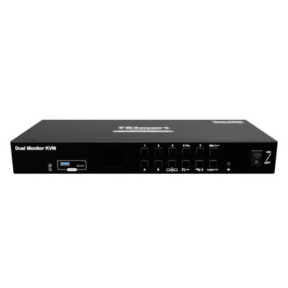 TESmart 4포트 4:2 듀얼 모니터 HDMI KVM 스위치 키트 – 4K60Hz, USB 3.0 허브, 오디오 I/O 지원 | TESmart Korea