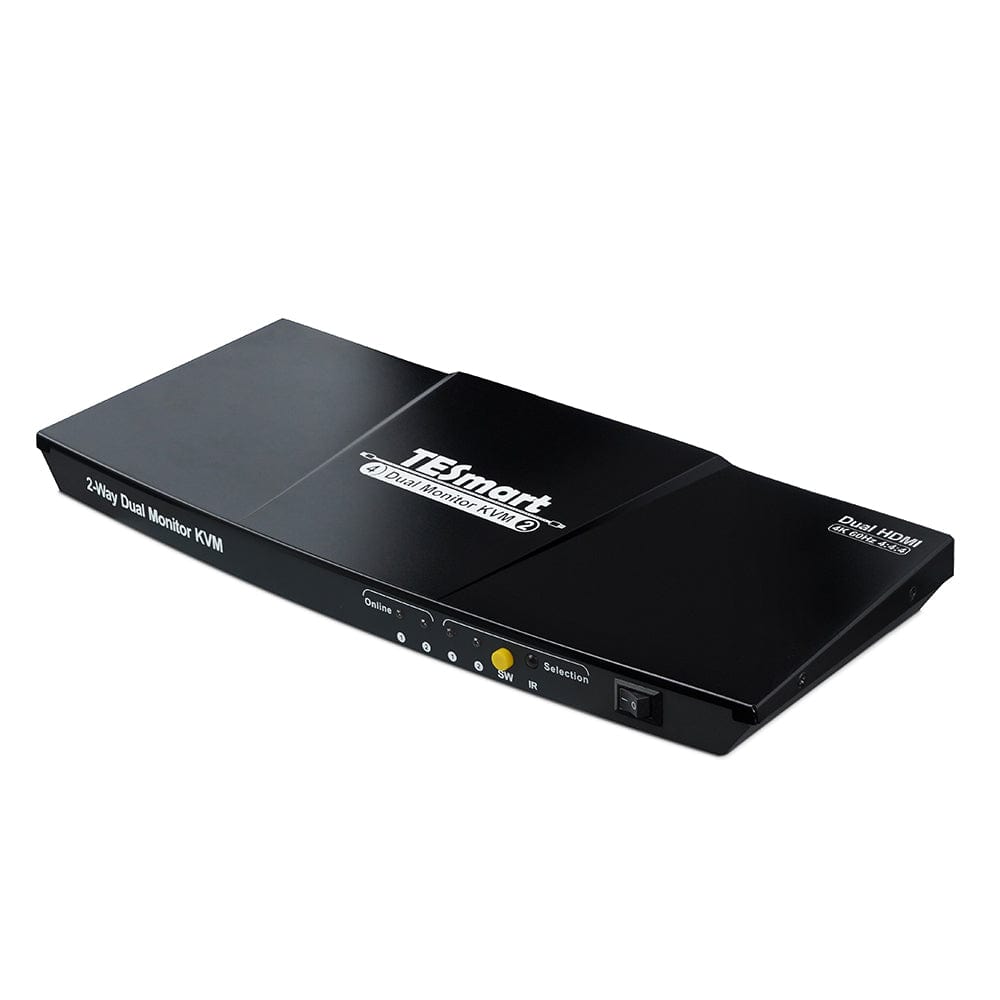 TESmart 2포트 2:2 듀얼 모니터 HDMI+DP KVM 스위치 키트 –  4K60Hz, USB 3.0 도킹 스테이션 지원 | TESmart Korea