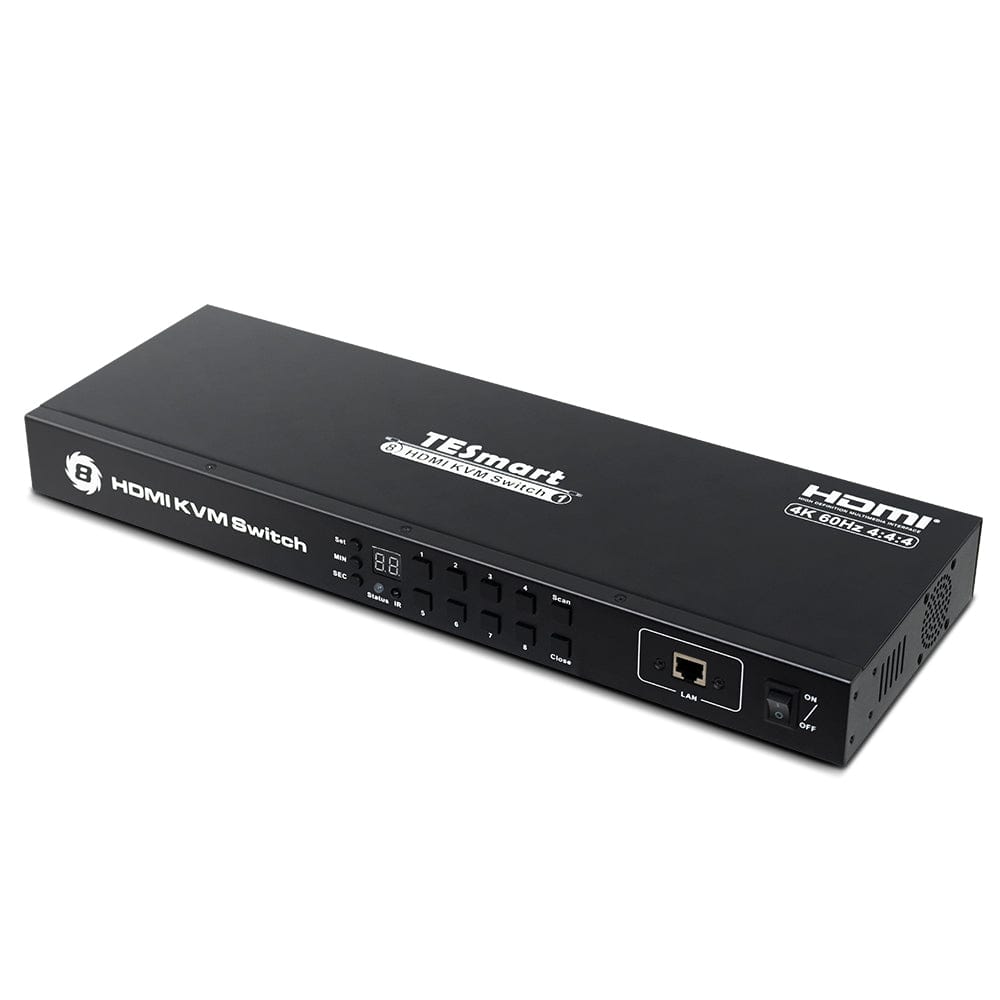 TESmart 티이스마트 8 :1 HDMI KVM 스위치 4K60Hz 지원 RS232 / LAN 제어