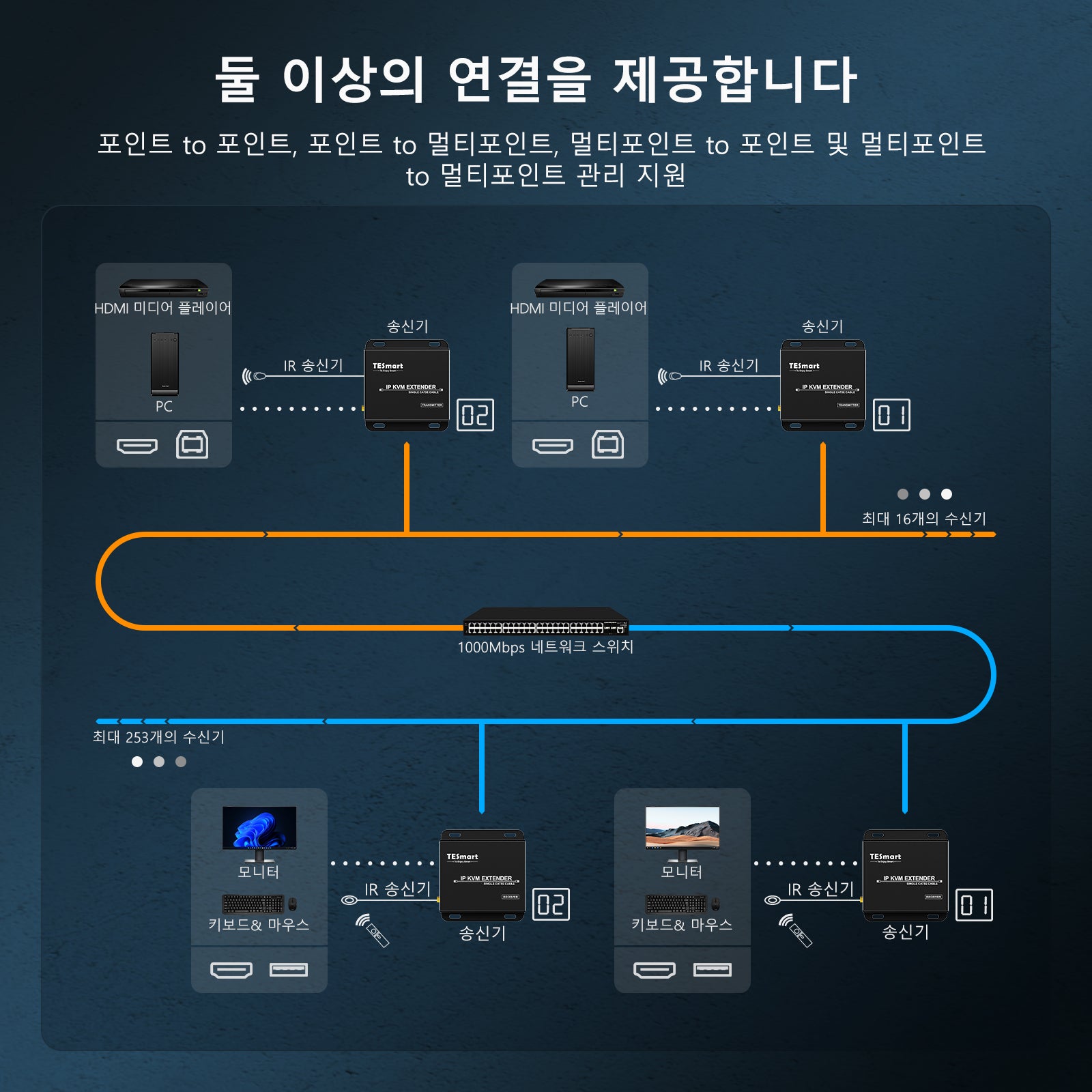 tesmart extender point to point