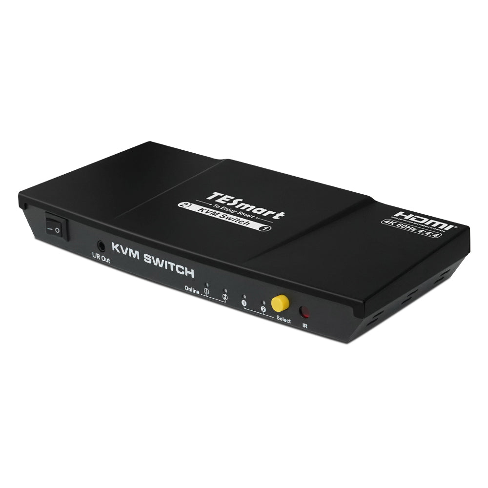 TESmart 2포트 2:1 HDMI KVM 스위치 – 4K60Hz, 마우스 심리스 스위칭 지원 | TESmart Korea