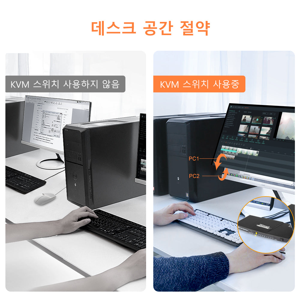 TESmart 8포트 8:1  HDMI KVM 스위치 – 키보드 &amp; 마우스 공유, 4K30Hz, RS232/LAN 지원 | TESmart Korea